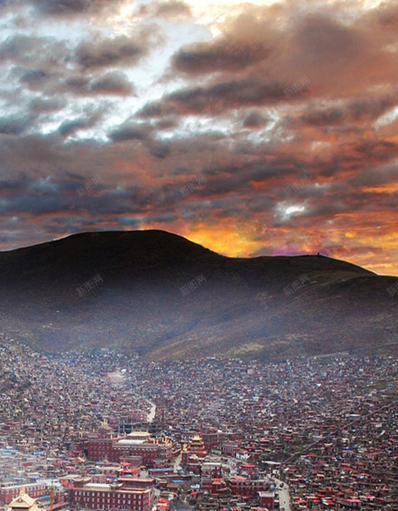 西藏色达H5素材背景jpg设计背景_新图网 https://ixintu.com 西藏 城市 旅游景点 风景 摄影 色达 H5素材