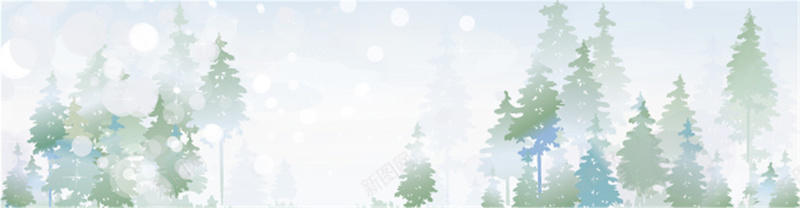 简约树林背景jpg设计背景_新图网 https://ixintu.com 卡通 树林 白色 简约 雪花 海报banner 童趣 手绘