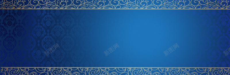 唯美淡雅花纹中国风banner背景psd设计背景_新图网 https://ixintu.com 蓝色背景 古典 中国风 展板 企业 海报banner