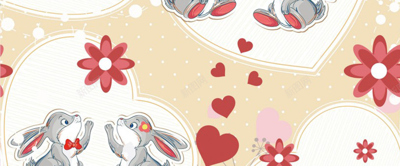 彩色花朵纹理质感图jpg设计背景_新图网 https://ixintu.com 兔子 红色 纹理 花朵 花纹 海报banner 质感