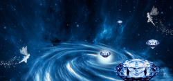 钻石星空被子炫彩天使星空钻石淘宝天猫海报高清图片