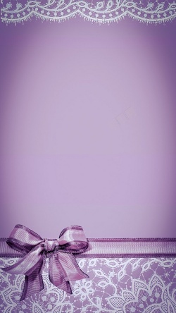 甜美花纹浪漫浅紫色蝴蝶结花纹h5背景高清图片