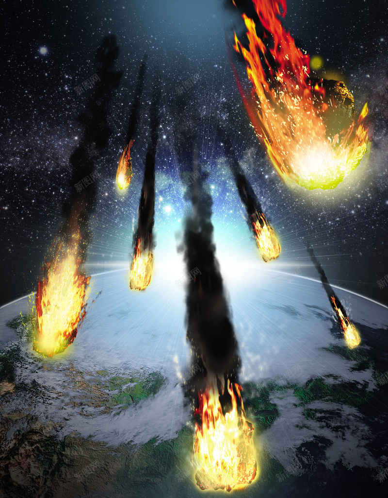 地球冲击背景素材psd设计背景_新图网 https://ixintu.com 火球 地球 宇宙 爆炸 紧张 刺激