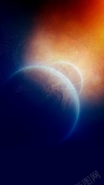 蓝色大气星球H5背景素材背景