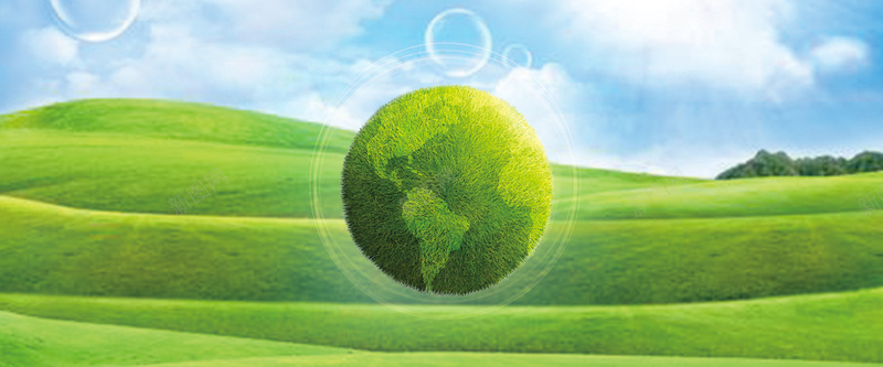 绿色环保主题背景psd设计背景_新图网 https://ixintu.com 环保背景 绿地 草地地球 海报banner 绿化产品