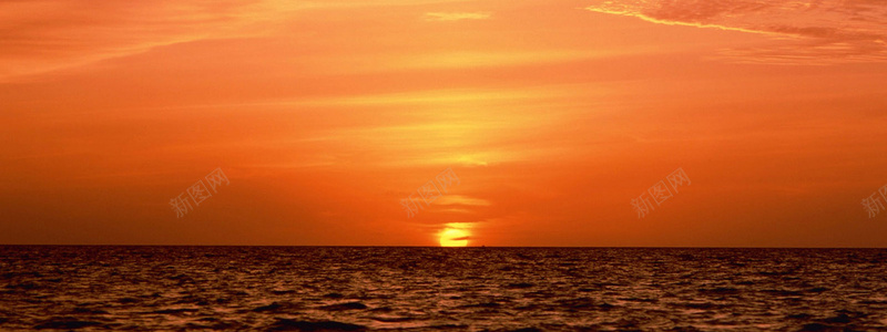 日落海景背景