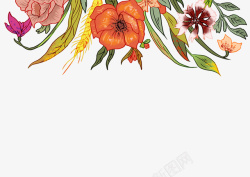 鲜花装饰标题框素材