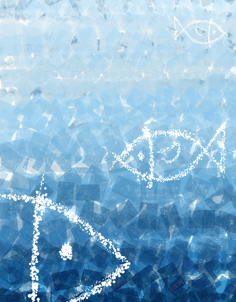 海洋小鱼背景psd设计背景_新图网 https://ixintu.com 海洋 渐变 蓝色 小鱼 清新 卡通 童趣 手绘