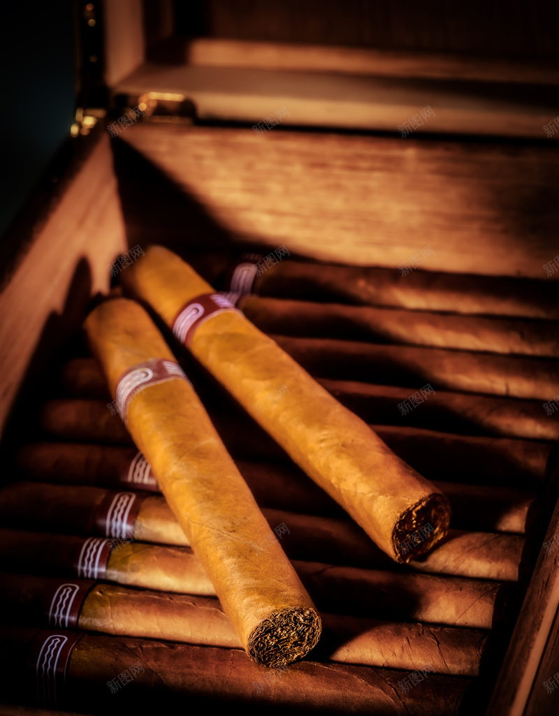 盒子里的雪茄摄影图片jpg设计背景_新图网 https://ixintu.com 盒子 雪茄 摄影 棕色 风景 昏暗喜欢