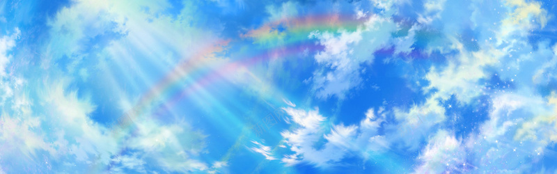 天空彩虹背景背景