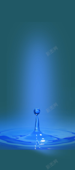 蓝色水滴化妆品海报易拉宝背景素材背景