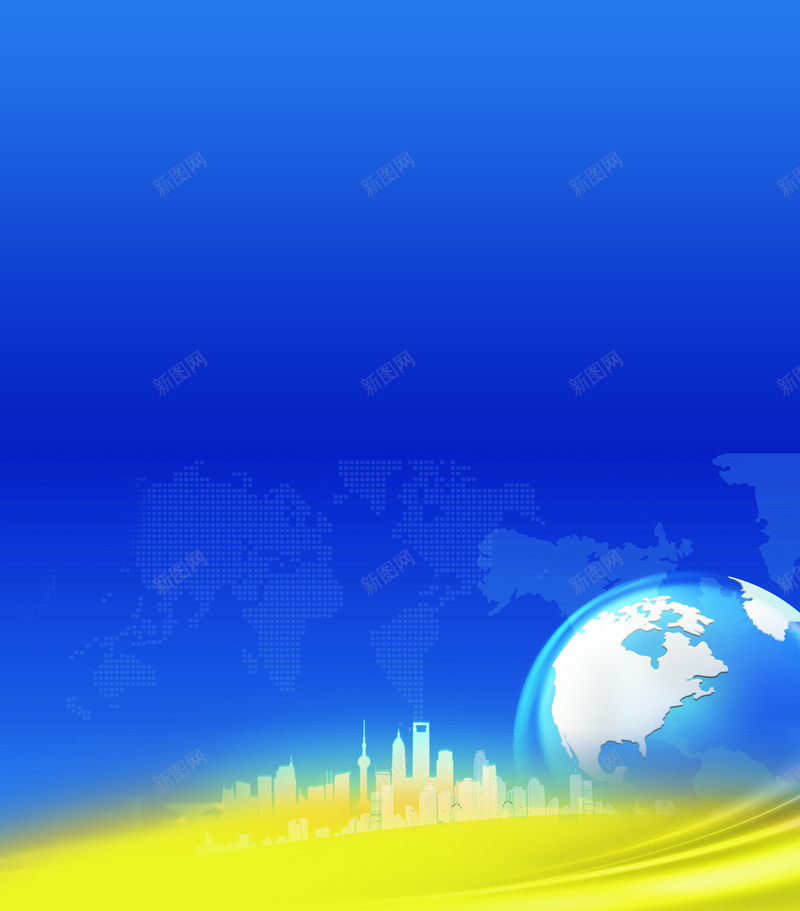 地球世界地图蓝色背景psd设计背景_新图网 https://ixintu.com 世界地图 蓝色背景 地球 科幻 科技 银行邀请函 商务