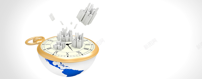 时钟商务banner背景psd设计背景_新图网 https://ixintu.com 网页素材 企业 地球 投资 时钟 互联网 海报banner 科技 科幻 商务