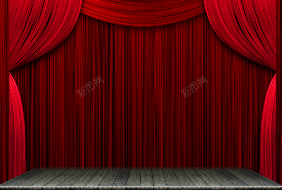 舞台红帘木板聚会派对背景背景