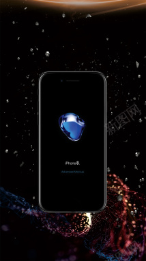 黑色炫酷iPhone8震撼预售背景