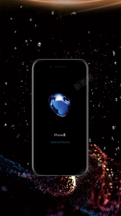 分期宣传海报黑色炫酷iPhone8震撼预售高清图片