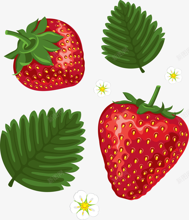 卡通草莓水果食物png免抠素材_新图网 https://ixintu.com 草莓 水果 食物 草莓图片