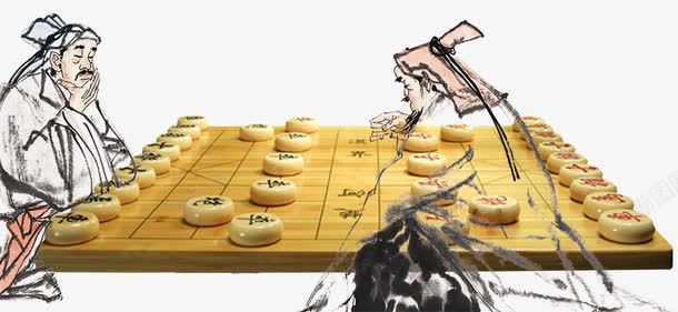 两个人下象棋png免抠素材_新图网 https://ixintu.com 象棋 人物 对弈 棋 PNG图片 免费PNG