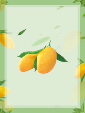 芒果点心甜品背景素材背景