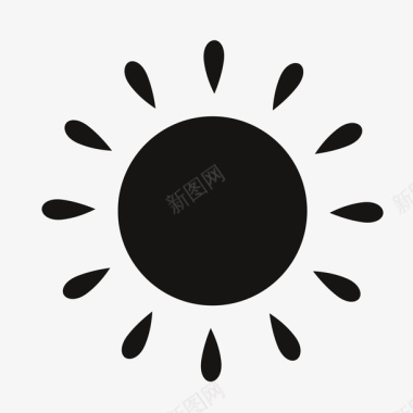 剪影太阳图标