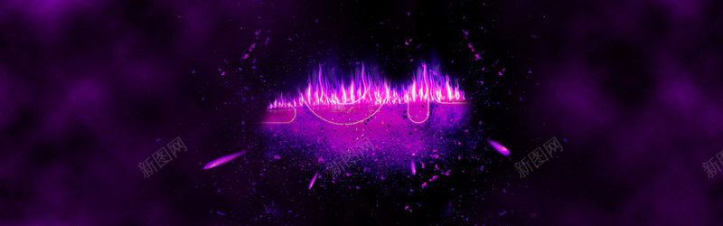 暗黑紫色系火花背景背景