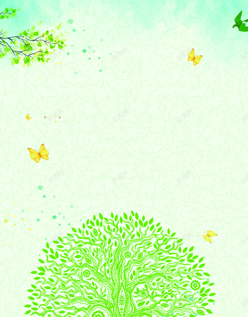 绿色植物海报背景psd设计背景_新图网 https://ixintu.com 小清新 文艺 植物 绿色 树 简约