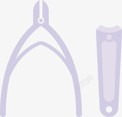 一把矢量灰色指甲剪素材