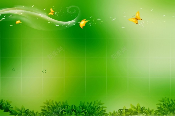 绿色花纹底图背景图背景