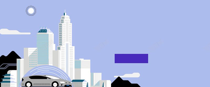 城市建筑背景图jpg设计背景_新图网 https://ixintu.com 卡通 山脉 建筑 汽车 蓝色 海报banner 童趣 手绘