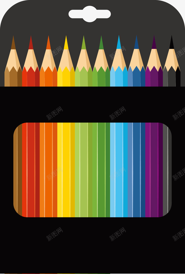 一盒黑色彩色铅笔eps免抠素材_新图网 https://ixintu.com 彩色铅笔 彩色 画画 画画工具 一盒彩色铅笔 矢量彩色铅笔 彩色铅笔PNG