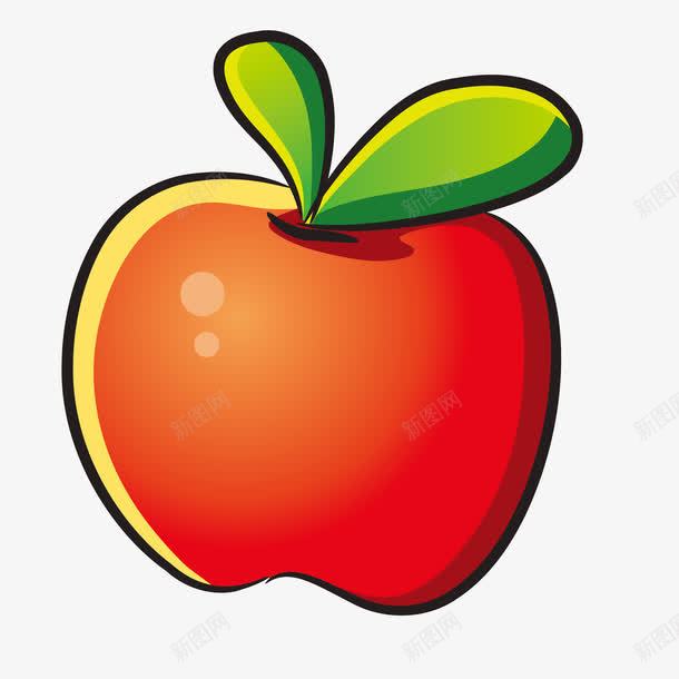 卡通版的红色苹果png免抠素材_新图网 https://ixintu.com 苹果 水果 食物 装饰图 免抠图 装饰画 效果图