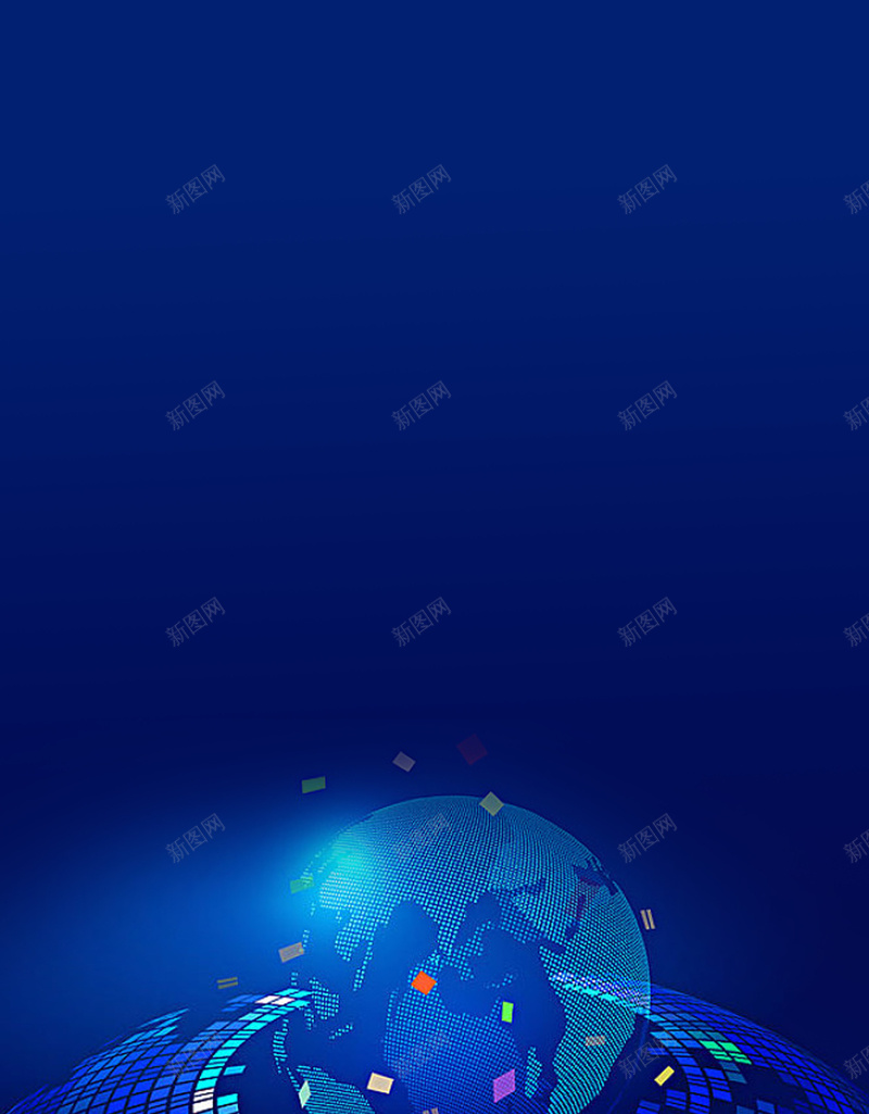 智能时代科技海报jpg设计背景_新图网 https://ixintu.com 引领未来 智能时代 地球 科技 蓝色 人工智能 大数据时代 区块链