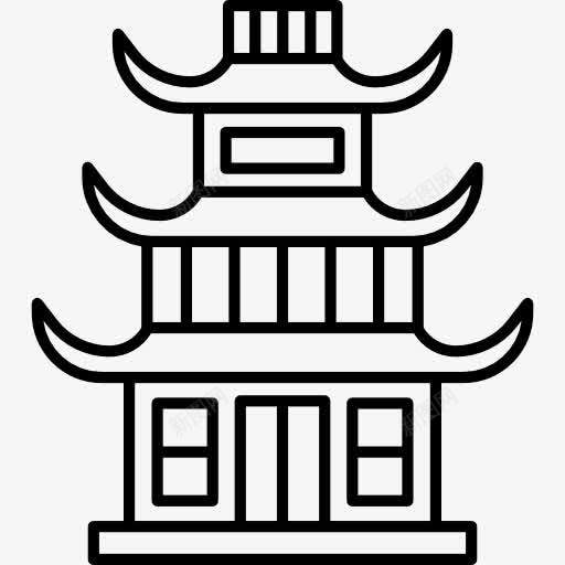 中华寺图标png_新图网 https://ixintu.com 建筑 纪念碑 塔 东方 佛教 亚洲
