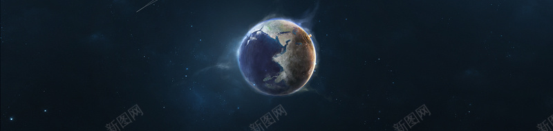 科幻酷炫地球banner背景