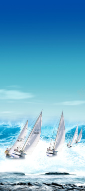 帆船海洋印刷背景背景