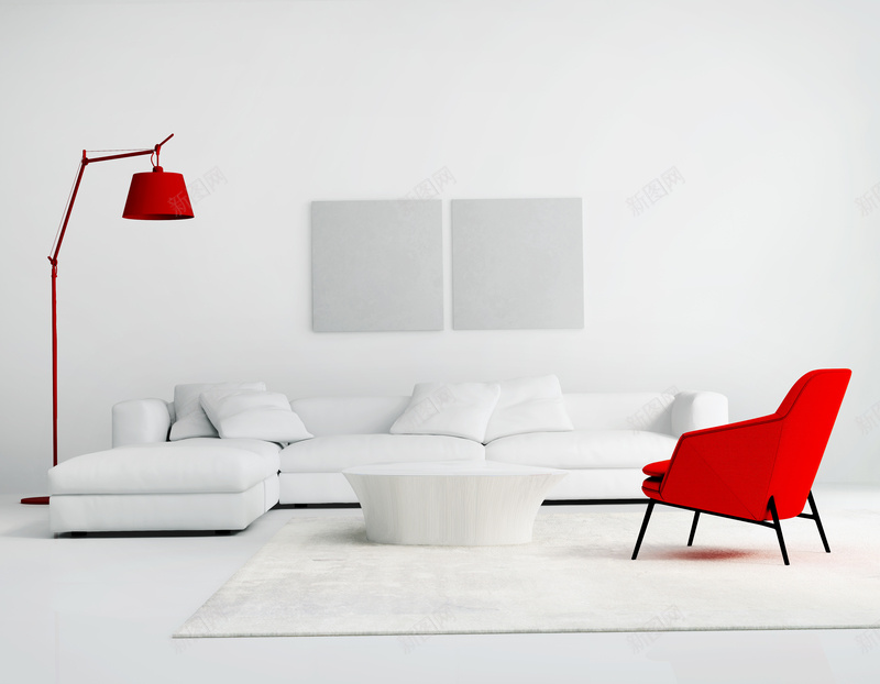 白色沙发与红色落地灯jpg设计背景_新图网 https://ixintu.com 白色 沙发 红色 落地灯 居家 PPT