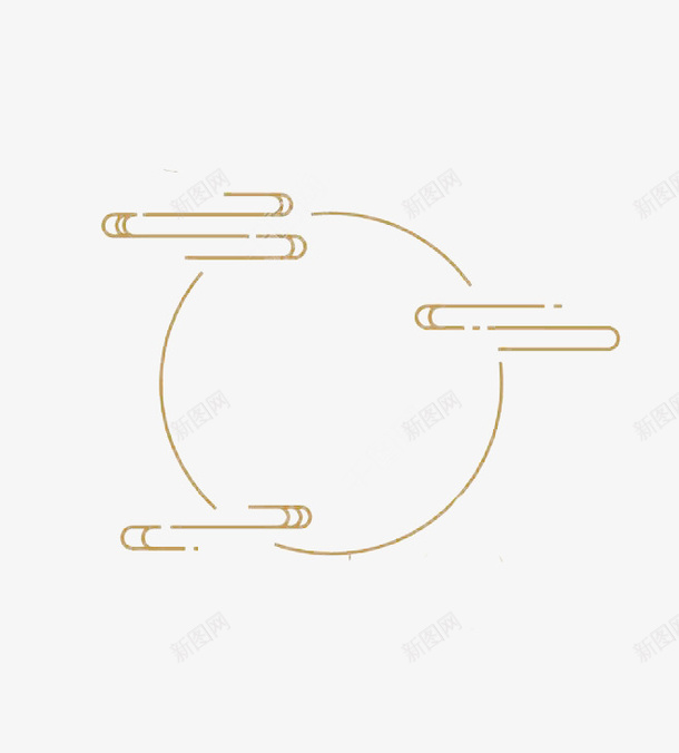 国潮祥云标题边框png免抠素材_新图网 https://ixintu.com 国潮 祥云 标题 边框 中国风