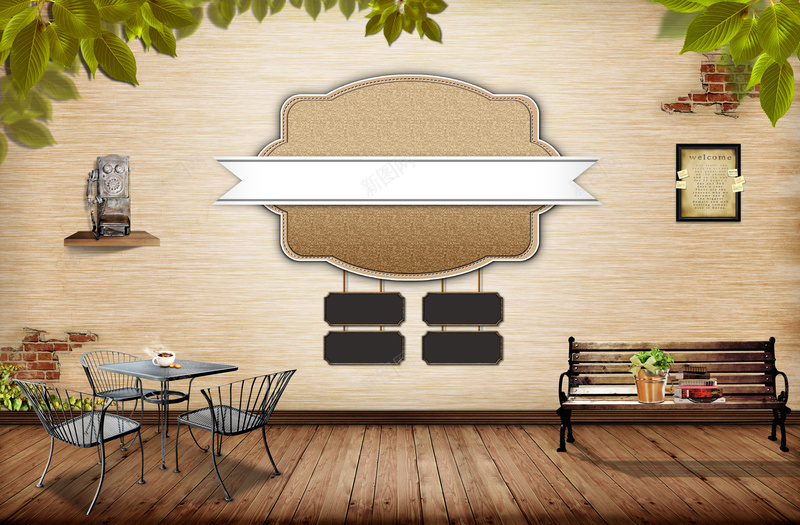 西餐厅海报背景psd设计背景_新图网 https://ixintu.com 咖啡 复古 美食 西餐