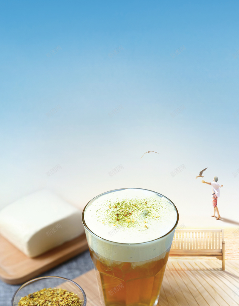 奶茶产品海报psd设计背景_新图网 https://ixintu.com 奶茶海报 木头桌面 奶茶 奶茶卡通图标素材