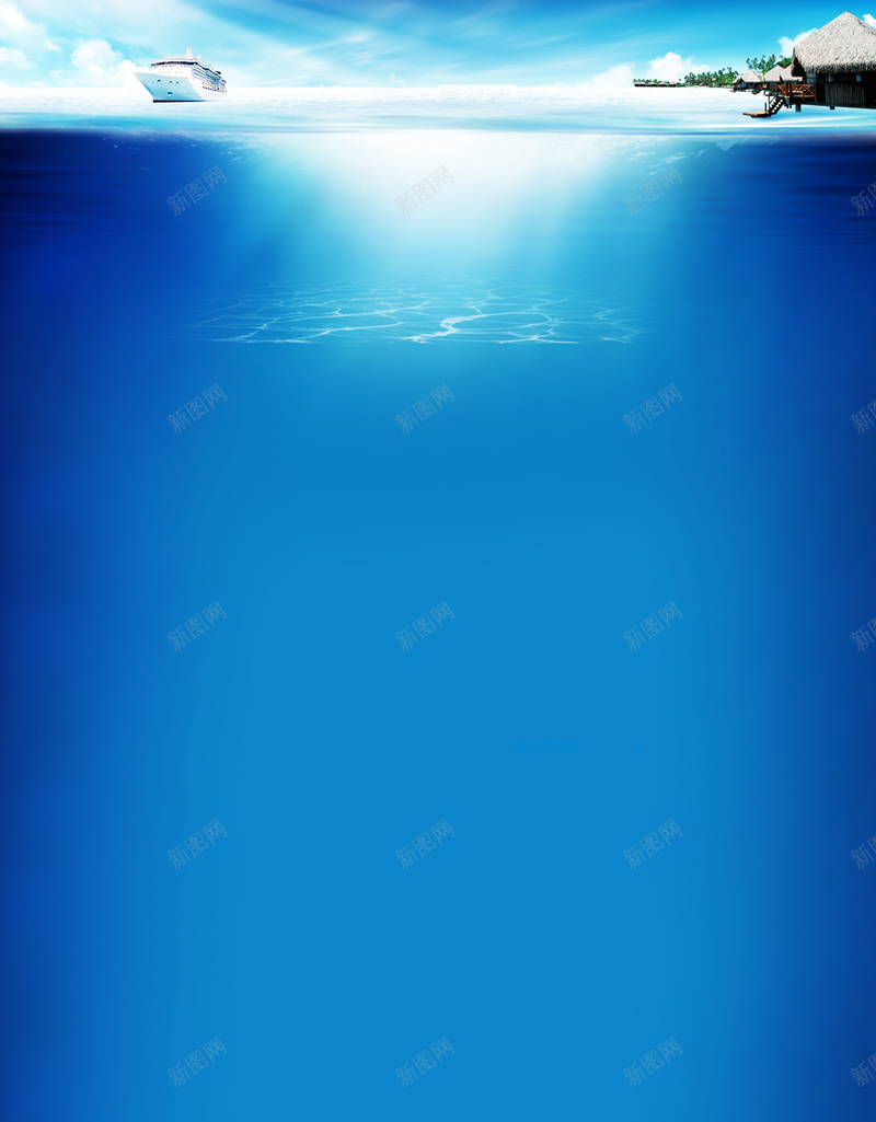 蓝色海洋背景图jpg设计背景_新图网 https://ixintu.com 蓝色海洋 背景图 浪漫 海报 画册 梦幻