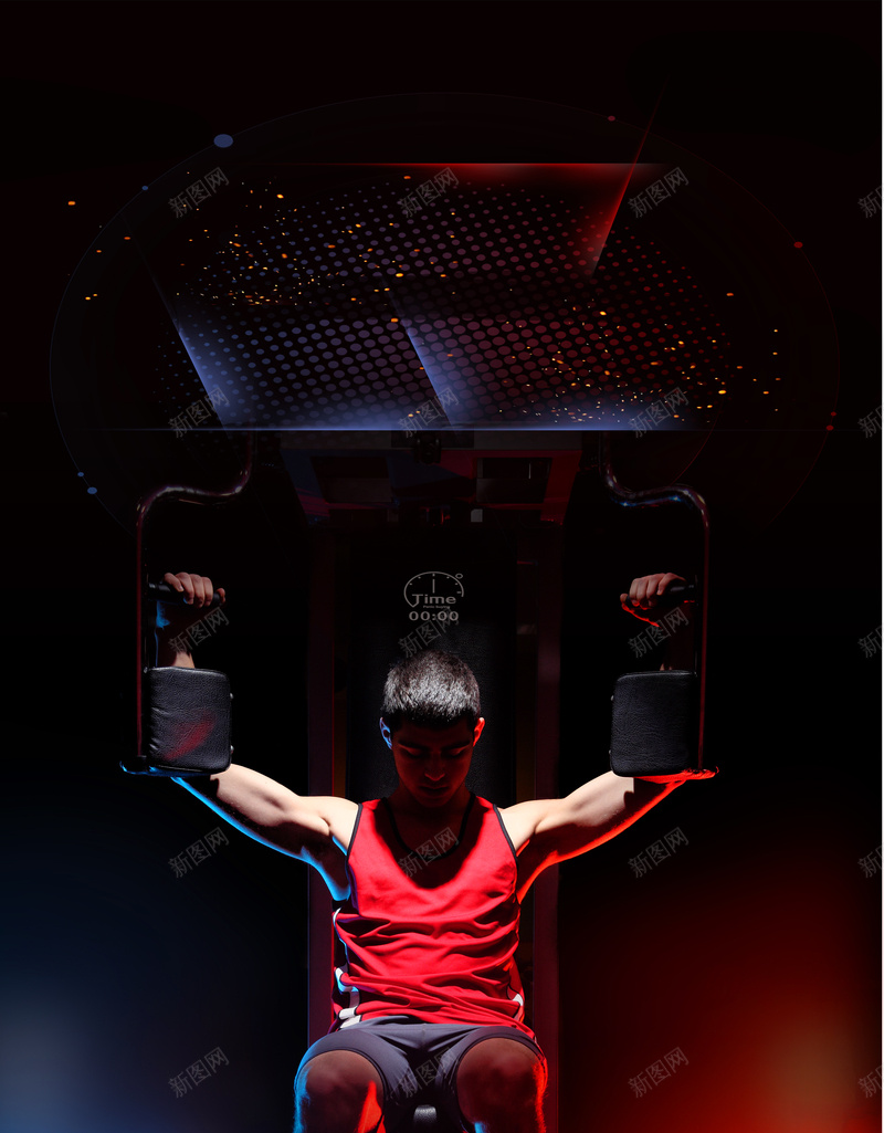 黑红色商务男人运动健身海报设计psd设计背景_新图网 https://ixintu.com 光效 商务 男人 红色 黑色 运动 健身 身体 海报 力量 设计
