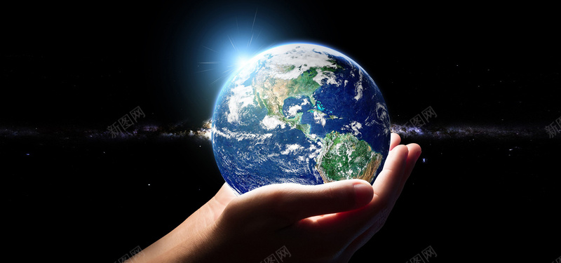 科幻星球背景jpg设计背景_新图网 https://ixintu.com 保护地球 守护地球 地球 星球 科幻 海报banner 科技 商务