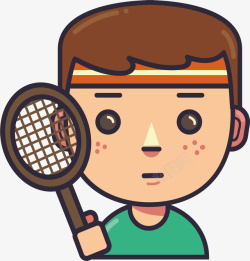 男孩打网球免抠PNG网球运动员高清图片