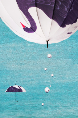 雨伞海报背景