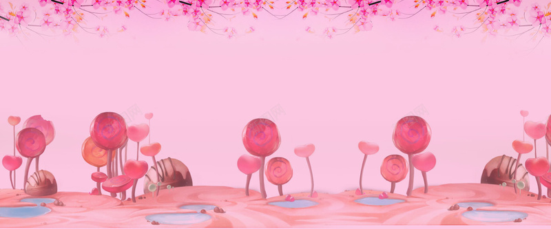 粉色梦幻背景免费下载jpg设计背景_新图网 https://ixintu.com 卡通背景 可爱卡通 梦幻背景 粉色背景 背景海报 免费下载 创意蘑菇背景 可同场景 背景