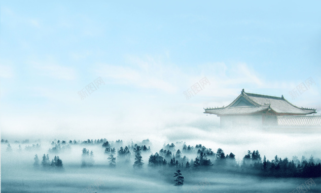 中国风传统建筑背景素材背景