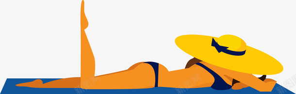夏季度假沙滩日光浴png免抠素材_新图网 https://ixintu.com 夏季度假 趴着的女人 性感女人 晒太阳 夏日度假 沙滩日光浴