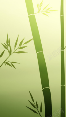 翠绿竹子h5素材背景背景