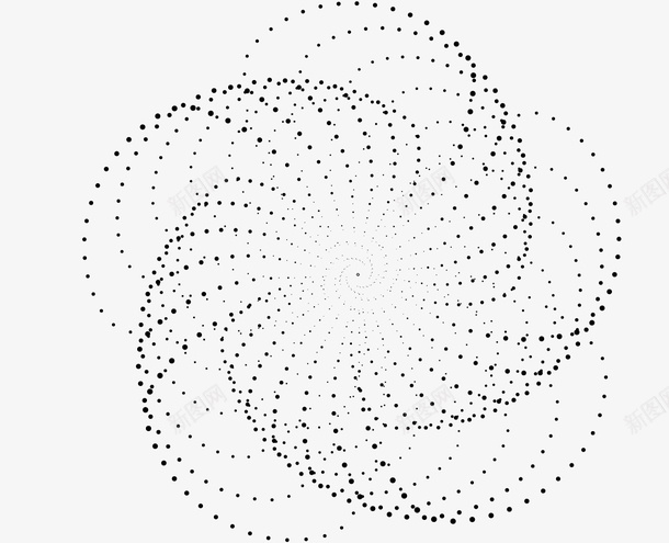 科技旋转波点png免抠素材_新图网 https://ixintu.com 星空 波点 科技 科技波点 背景