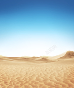 简约沙地蓝色天空沙地简约背景高清图片